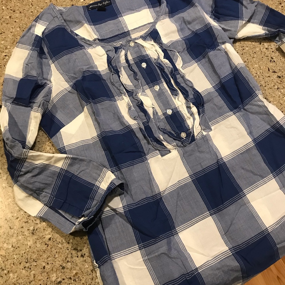 American Eagle Blue Flannel Size 4